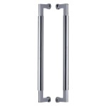 M Marcus Heritage Brass Back to Back Door Pull Handle Bauhaus Design 483mm length